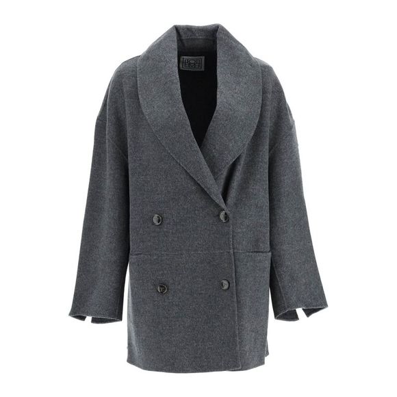Toteme Double-Breasted Wool Peacoat - Picture 1 of 4